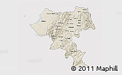 Shaded Relief 3D Map of Cauca, cropped outside