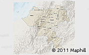 Shaded Relief 3D Map of Cauca, lighten