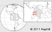 Blank Location Map of Almaguer, highlighted country, within the entire country