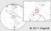 Blank Location Map of Almaguer, highlighted parent region