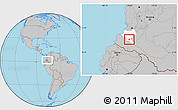 Gray Location Map of Almaguer, highlighted parent region