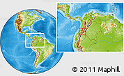 Physical Location Map of Almaguer, within the entire country
