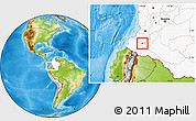Physical Location Map of Almaguer, highlighted country