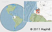 Savanna Style Location Map of Almaguer, highlighted country, highlighted parent region, hill shading