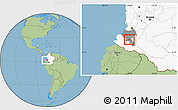 Savanna Style Location Map of Almaguer, highlighted country, highlighted parent region