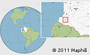 Savanna Style Location Map of Almaguer, highlighted country