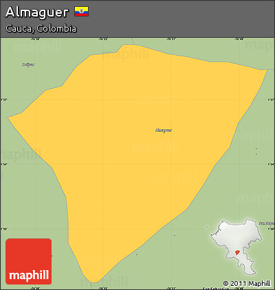 Savanna Style Simple Map of Almaguer