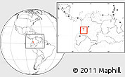 Blank Location Map of Caldono, within the entire country