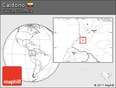 Blank Location Map of Caldono