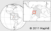 Blank Location Map of Caldono, highlighted country, within the entire country