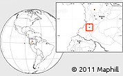 Blank Location Map of Caldono