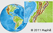 Physical Location Map of Caldono