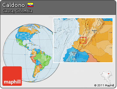 Political Location Map of Caldono