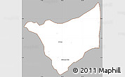 Gray Simple Map of Caldono, cropped outside