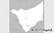 Gray Simple Map of Caldono, single color outside