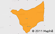 Political Simple Map of Caldono, cropped outside