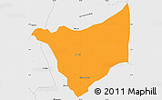 Political Simple Map of Caldono, single color outside, borders and labels