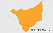 Political Simple Map of Caldono, single color outside