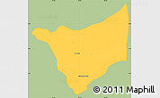 Savanna Style Simple Map of Caldono, single color outside