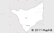Silver Style Simple Map of Caldono, cropped outside