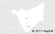 Silver Style Simple Map of Caldono, single color outside