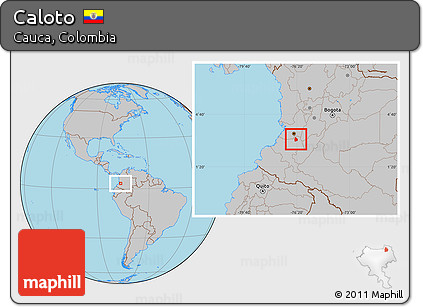 Gray Location Map of Caloto