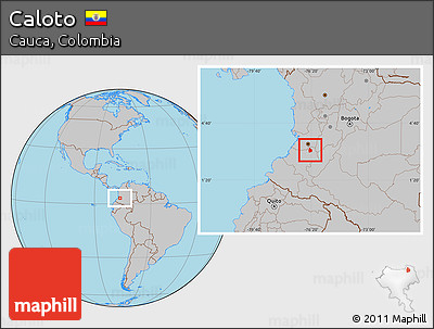 Gray Location Map of Caloto