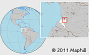 Gray Location Map of Caloto, highlighted parent region
