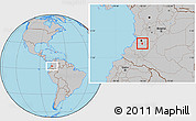 Gray Location Map of Caloto