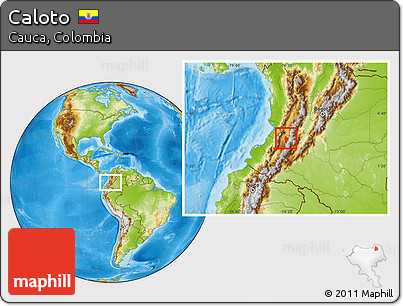 Physical Location Map of Caloto