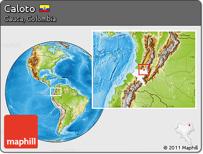 Physical Location Map of Caloto, highlighted parent region