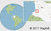 Savanna Style Location Map of Caloto, highlighted country