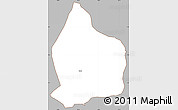 Gray Simple Map of Caloto, cropped outside