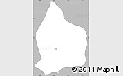 Gray Simple Map of Caloto, single color outside