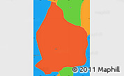 Political Simple Map of Caloto