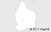 Silver Style Simple Map of Caloto, cropped outside