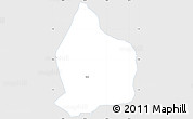 Silver Style Simple Map of Caloto, single color outside