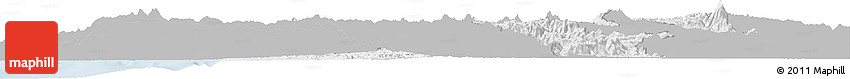 Gray Horizon Map of Cauca, single color outside