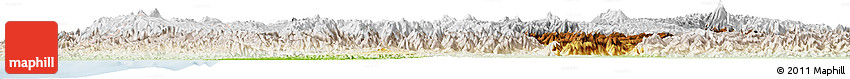 Physical Horizon Map of Cauca, lighten