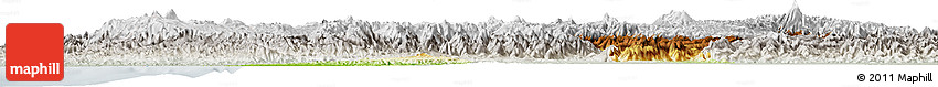 Physical Horizon Map of Cauca, lighten, semi-desaturated