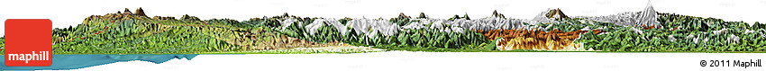 Physical Horizon Map of Cauca, satellite outside