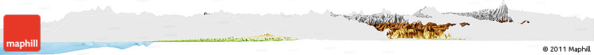 Physical Horizon Map of Cauca, single color outside