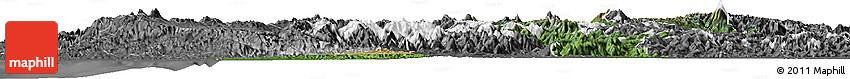 Satellite Horizon Map of Cauca, desaturated
