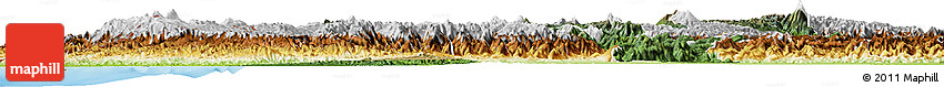 Satellite Horizon Map of Cauca, physical outside