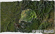 Satellite 3D Map of Inza, darken
