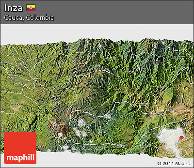Satellite 3D Map of Inza