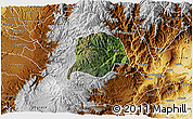 Satellite 3D Map of Inza, physical outside
