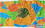 Satellite 3D Map of Inza, political outside