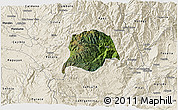 Satellite 3D Map of Inza, shaded relief outside