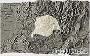 Shaded Relief 3D Map of Inza, darken